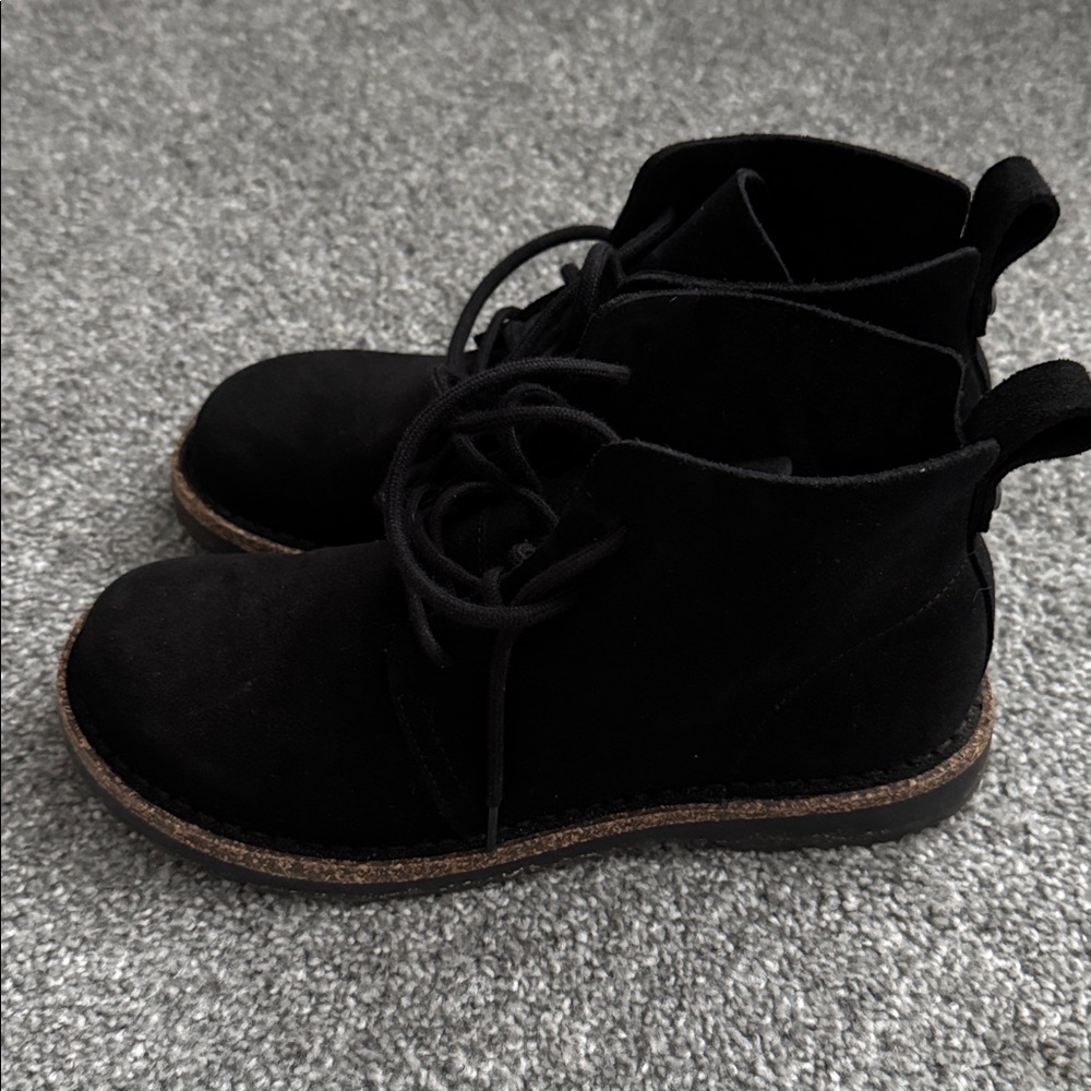 Black Suede Birkenstock Ankle Boots